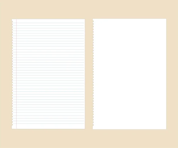 Hojas de papel sobre fondo beige — Archivo Imágenes Vectoriales