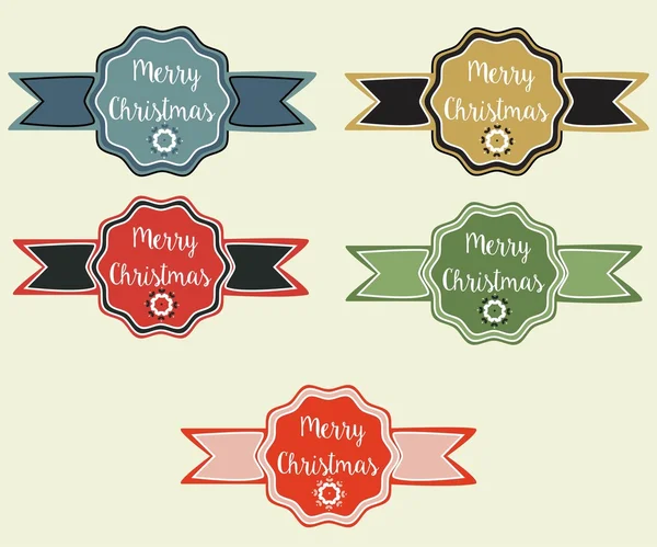 Christmas stickers - vector image — Stock Vector