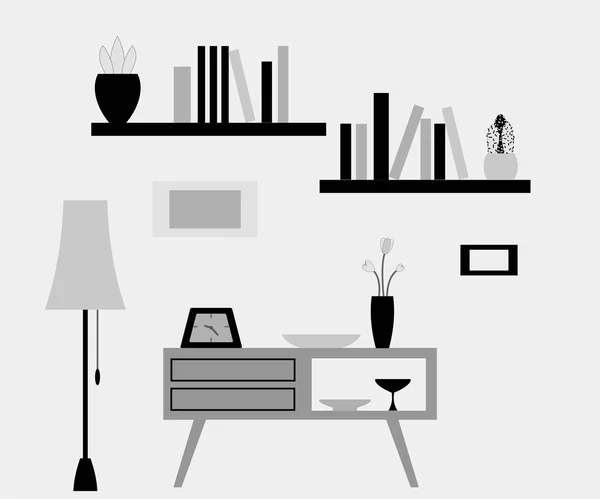 家具やホーム アクセサリー - ベクトル画像 — ストックベクタ