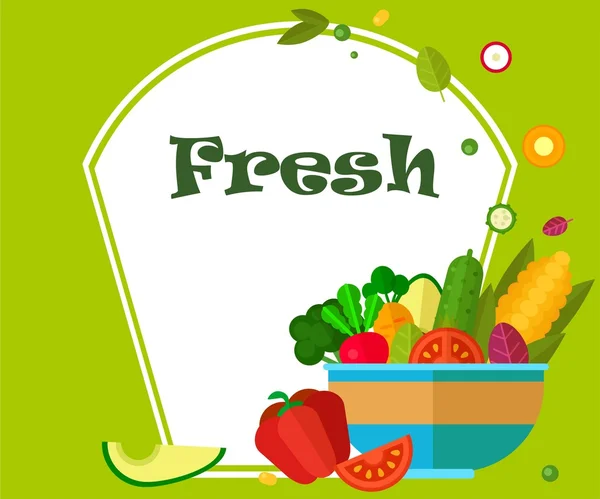 Fresh vegetables - vector image — Stock Vector