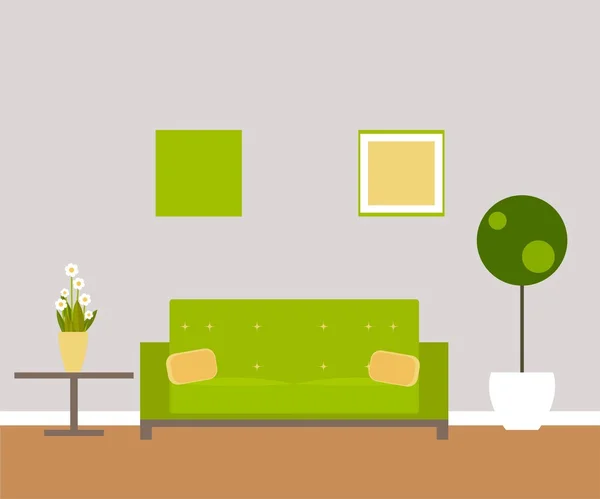 Muebles domésticos. Diseño de interiores — Vector de stock