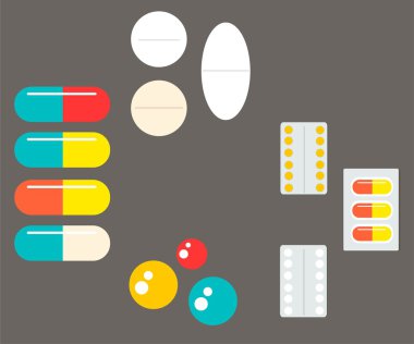 renkli hapları - vektör görüntü