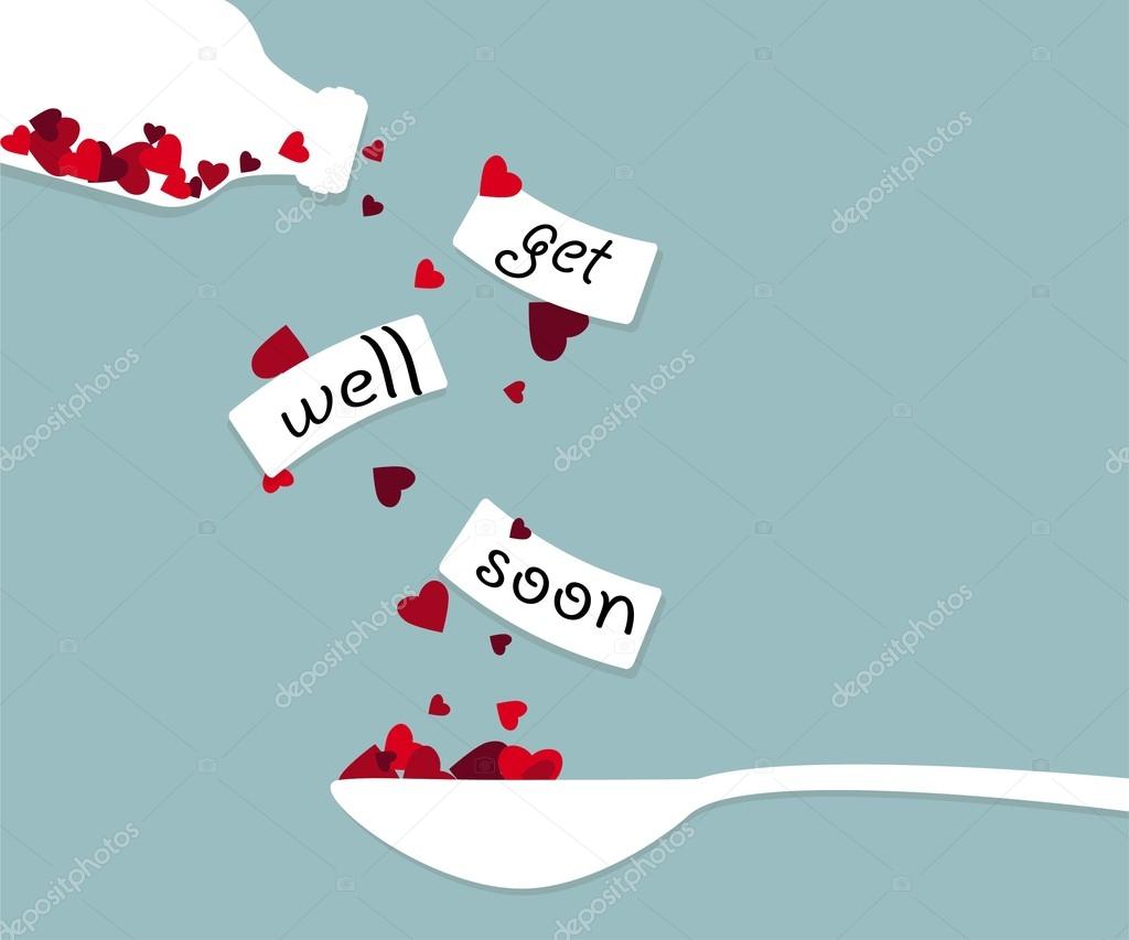 Postcard for lovers. get well soon Stock Illustration by ...