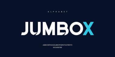 Soyut modern kalın yazı tipi. Teknoloji, logo ve spor için büyük harf tarzına sahip zarif alfabe