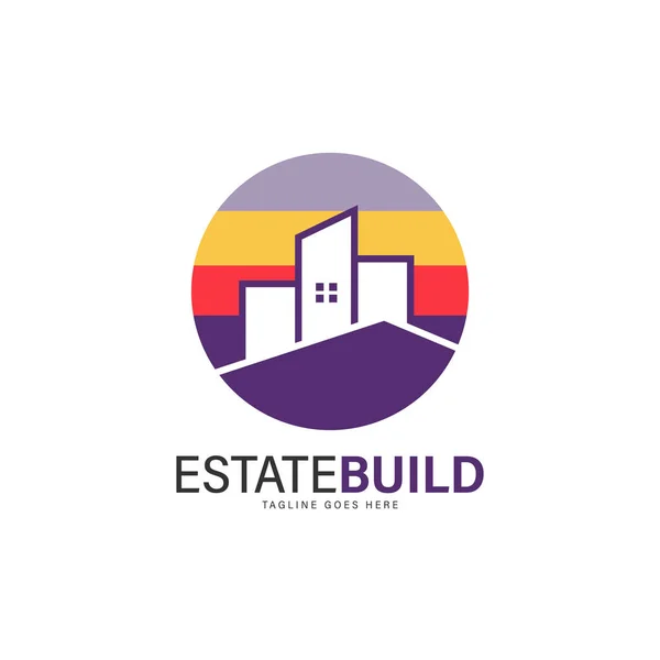 Emlak Binaların Logo Şablonu — Stok Vektör