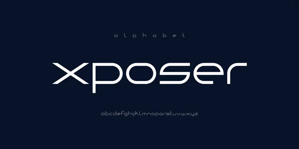 Teknoloji ve logo için modern soyut alfabe, geometrik yazı tipi