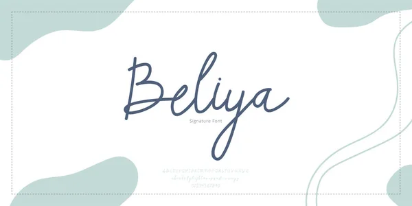 El yazısıyla yazılmış oyuncu alfabesi. Moda ve logo için zarif yazı tipi