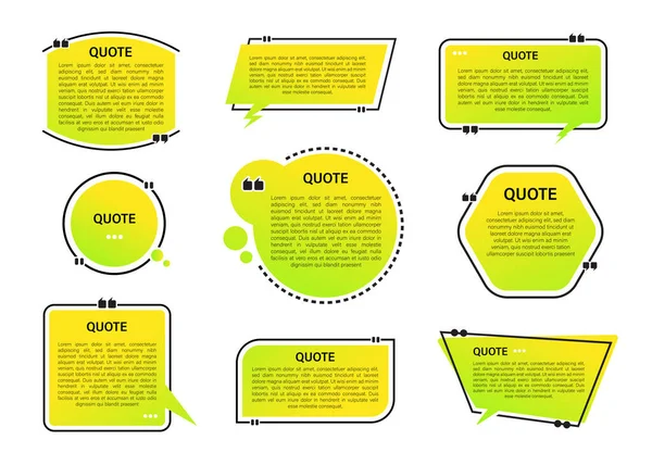 Gradyan geçmişe sahip modern tırnak işaretleri seti