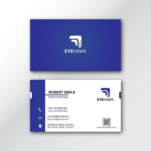 Zarif mavi kart şablonu tasarımı