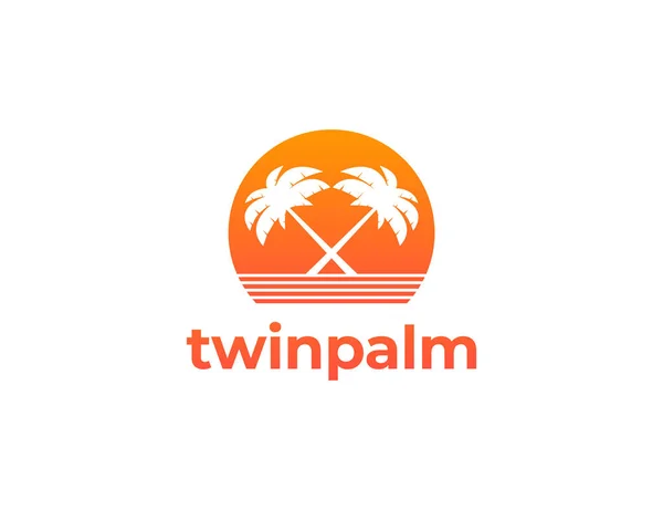 Twin Εικονογράφηση Λογότυπο Φοίνικα — Διανυσματικό Αρχείο