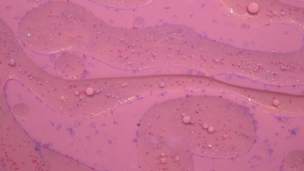 Or rose huile paillettes texture abstraite — Video