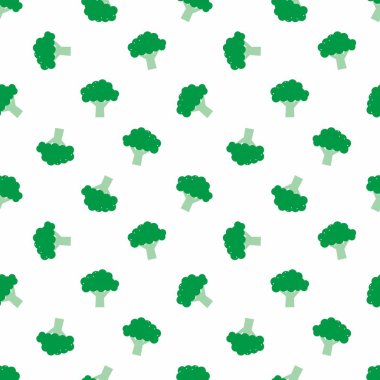 Endüstriyel gıda, duvar kağıdı, arkaplan vb. için brokoli dikişsiz desenlerinin çizim vektörü grafiği