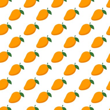 Mango deseni, mango pürüzsüz desen, mango simgesi vektörü