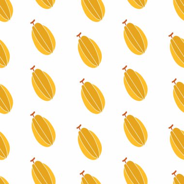 Carambola 'nın (Star Fruit) grafiksiz çizimi 