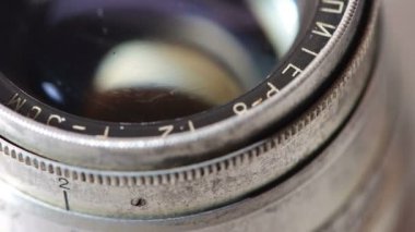 KIEV, UKRAINE, 30 Haziran 2021. Klasik kamera optik lensi.