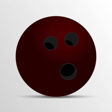 Beyaz arka planda izole edilmiş 3d kırmızı haykıran top. Gerçekçi oyun ekipmanı modeli. Spor cisim şablonu. Vektör illüstrasyonu