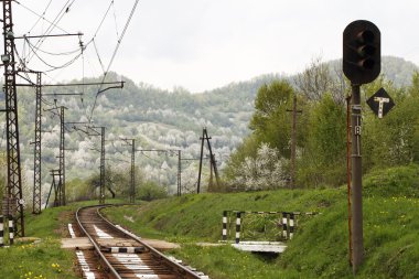 demiryolu, dağ manzarası