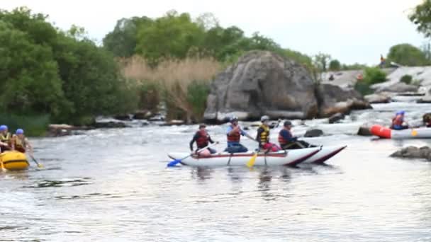 Raften, watersport, extreme sporten — Stockvideo