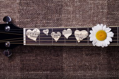 guitar and musical heart clipart