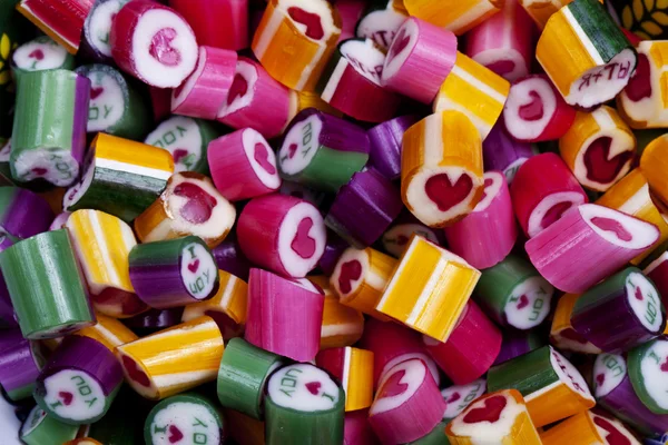 Lovely heart candy canes — Stock Photo, Image