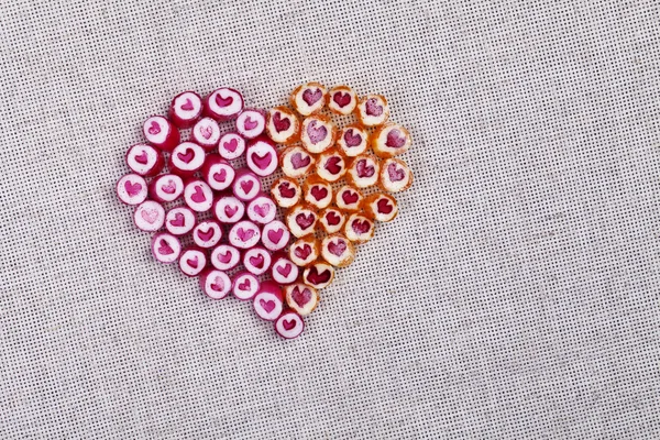 Lovely heart candy canes — Stock Photo, Image