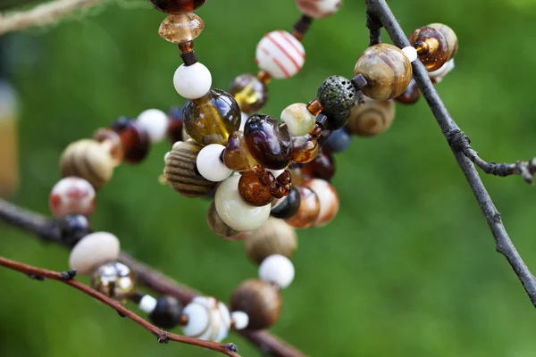 Beads jewelry natural stones abstraction — Stock Photo, Image