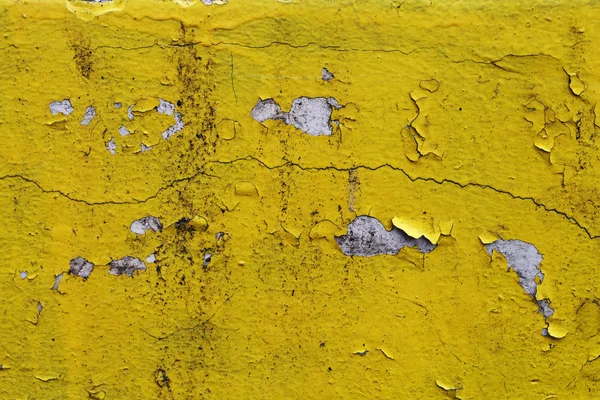 Boya duvar doku sarı kırık — Stok fotoğraf