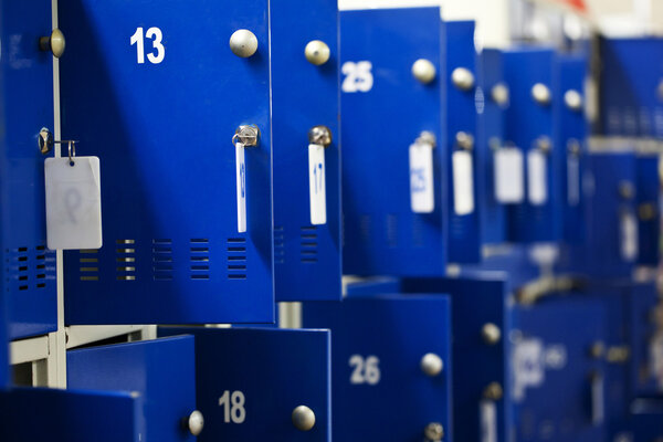 lockers in the supermarket
