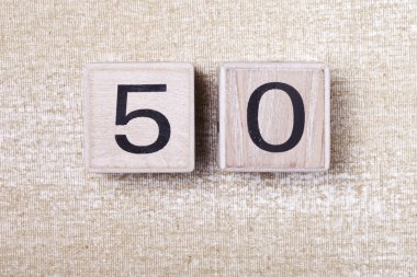 sayı elli 50 ahşap küpleri