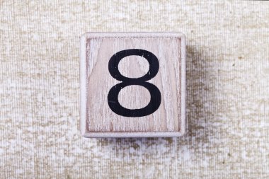 ahşap küpleri 8 tam rakamları kümesi