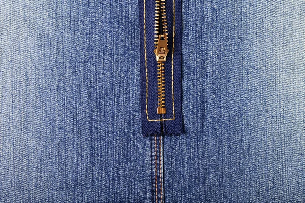 Jeans zipper close up — Stock Photo, Image