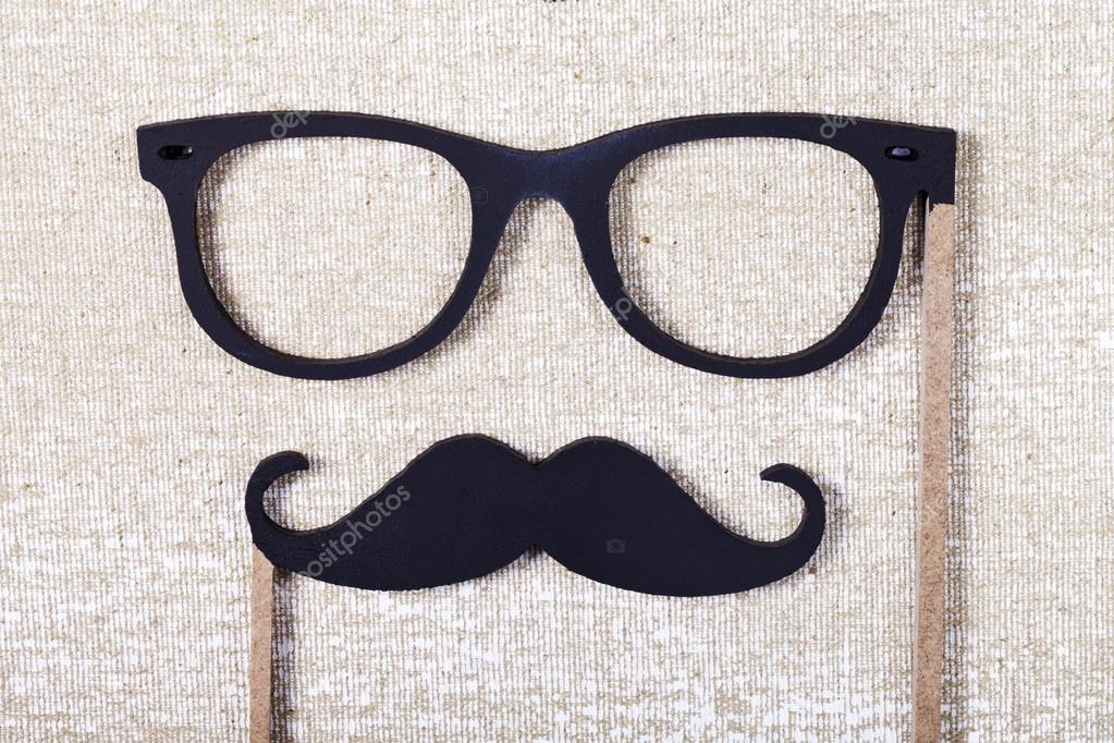 wedding props mustache and glasses