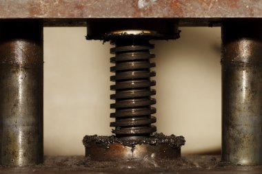 Demir makine detay yakın çekim, endüstriyel arka plan