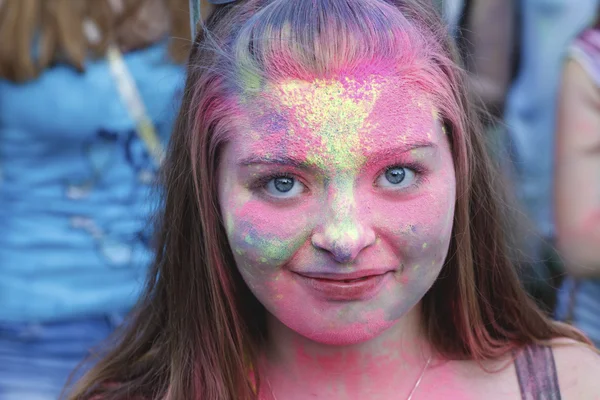 Celebração colorida, O festival de cores Holi — Fotografia de Stock