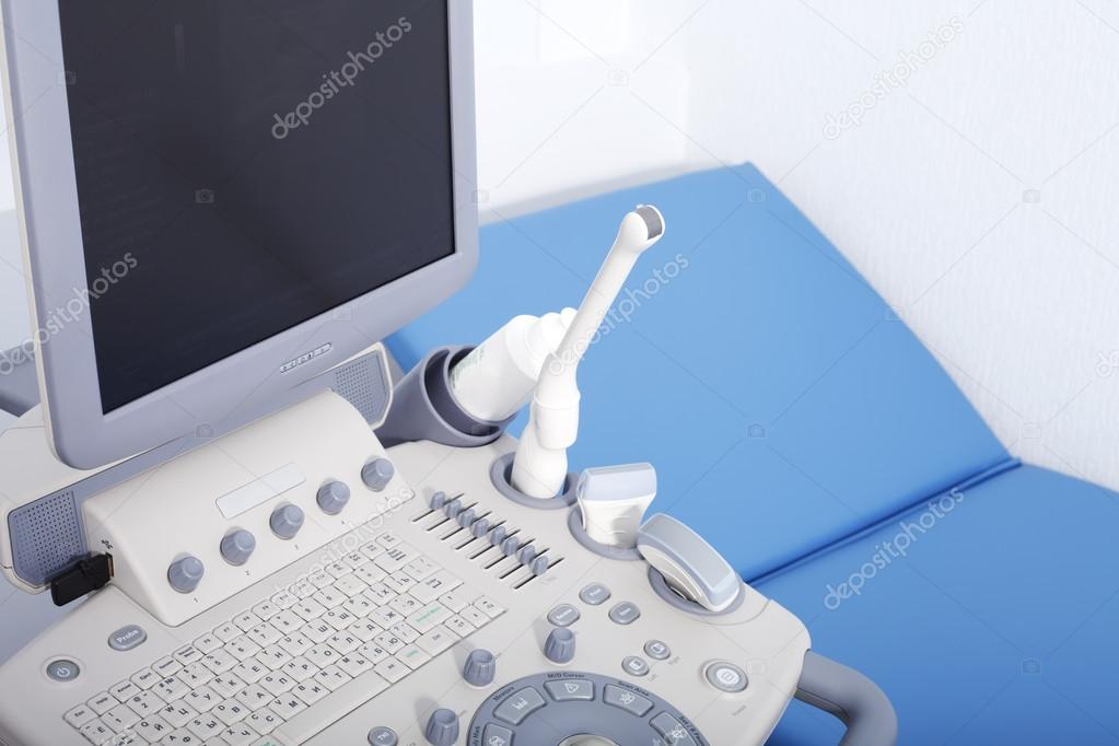 medical equipment, ultrasound machine closeup