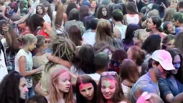 색상 Holi의 축제 — 비디오
