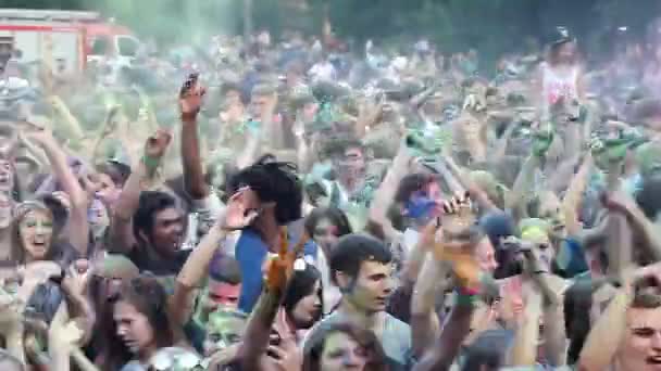 Festival av färger Holi — Stockvideo