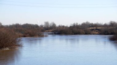 Bir yaz gününde nehir manzarası