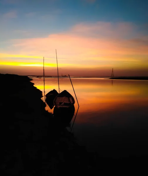 Abend Sonnenuntergang Moment Hintergrund Natürliches Foto — Stockfoto
