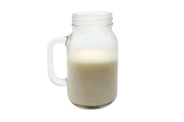 유리 컵에 콩 우유 — 스톡 사진