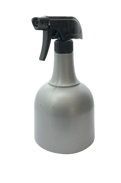 Pulverizador de plástico no fundo branco — Fotografia de Stock