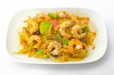 Papaya salata karides, Tayland baharatlı yemekleri