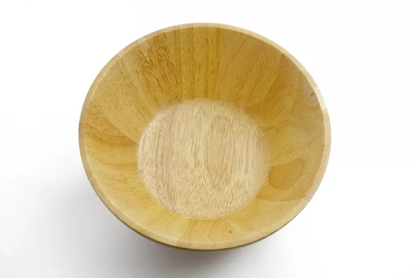 Wooden bowl in beige color — Stock Photo, Image