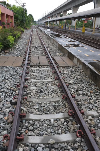 Gleis der Eisenbahn — Stockfoto