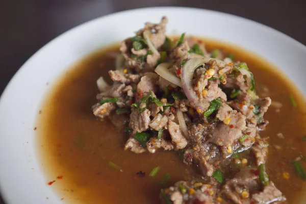 Thai Scharfes Rinderhackfleisch Oder Larb Beef — Stockfoto