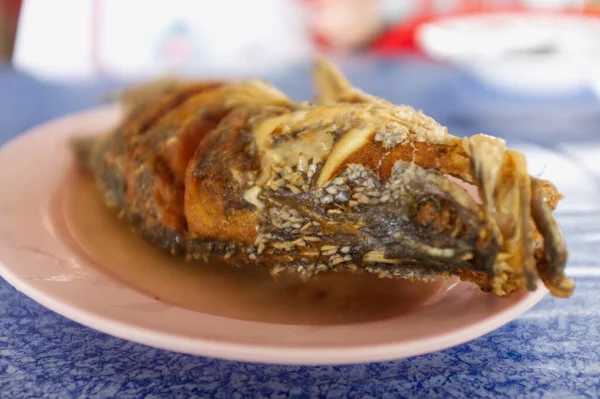Snapper Topped Sauce Thai Seafood — Foto Stock