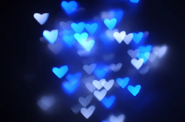 Corazón azul Bokeh —  Fotos de Stock