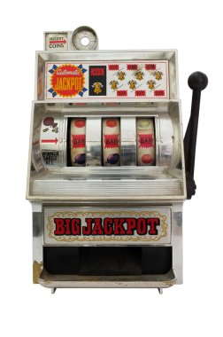 slot makinesi beyaz zemin üzerine izole