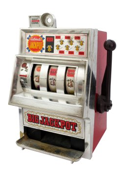 slot makinesi beyaz zemin üzerine izole