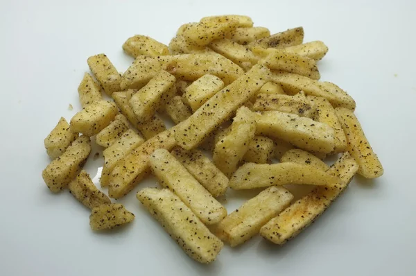 Un mucchio di patatine fritte bastoncini — Foto Stock